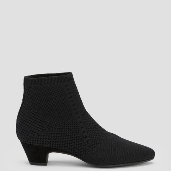 Elieen Fisher Purl Recycled Stretch Knit Bootie Black Sz 9 - Picture 1 of 9